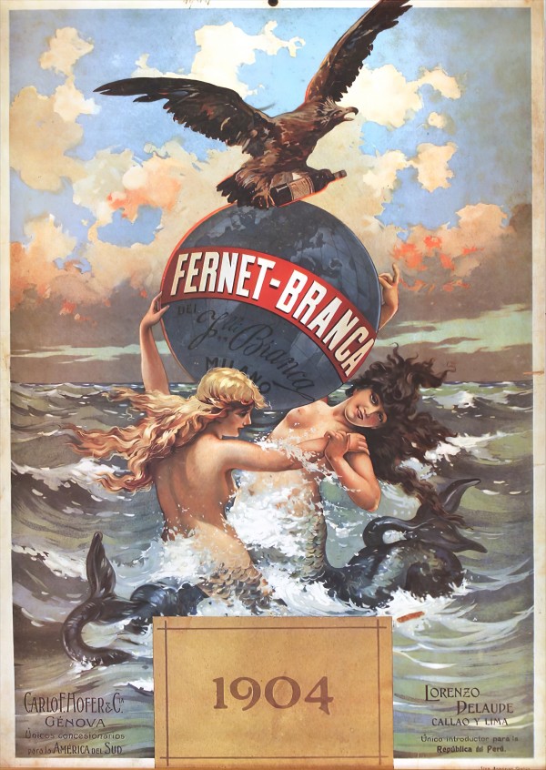 Fernet Branca Aperitivo Digestivo Vintage Poster  Print